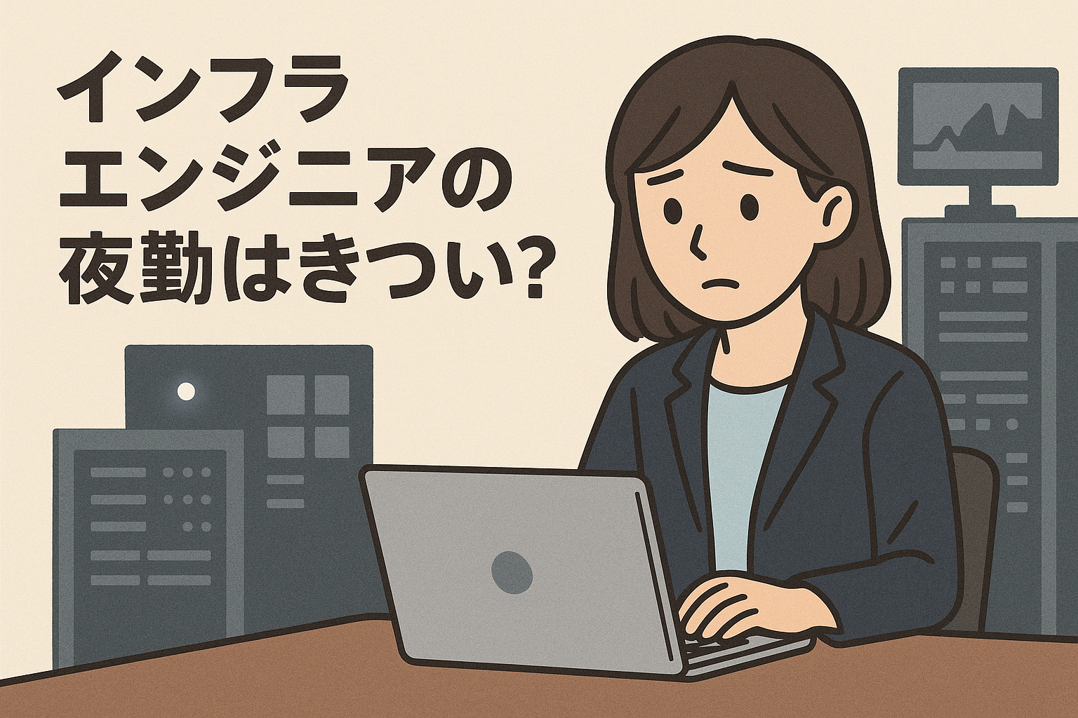 【体験談あり】女性インフラエンジニアの夜勤はきつい？メリット・デメリットと将来設計を解説